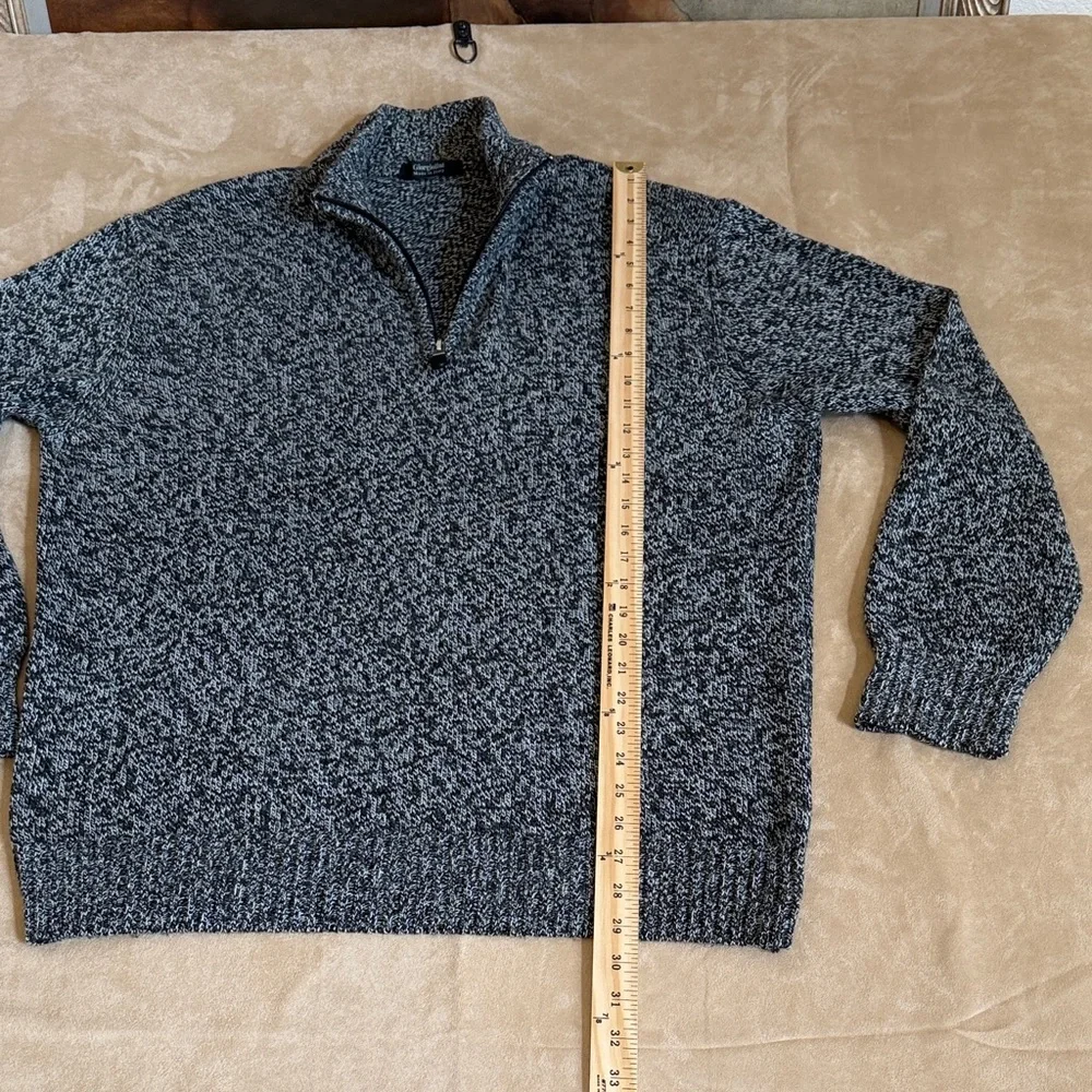 Giorgiolini Black and Gray Grandpacore Cashmere Wool Blend Sweater Size L